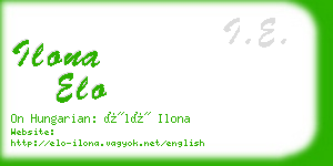 ilona elo business card